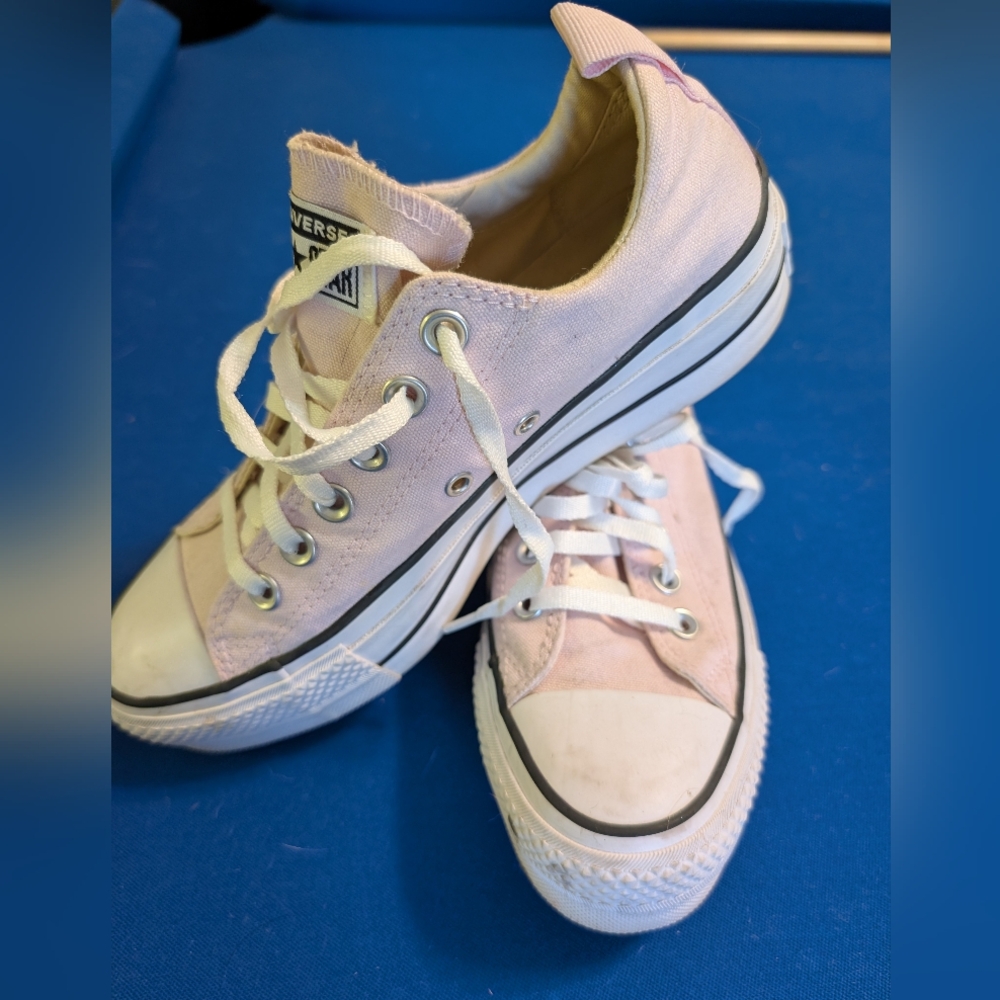 Women's Converse platform pale pink W7